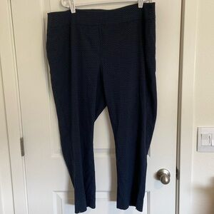 3X Erica Taylor pull on blue straight leg pants
